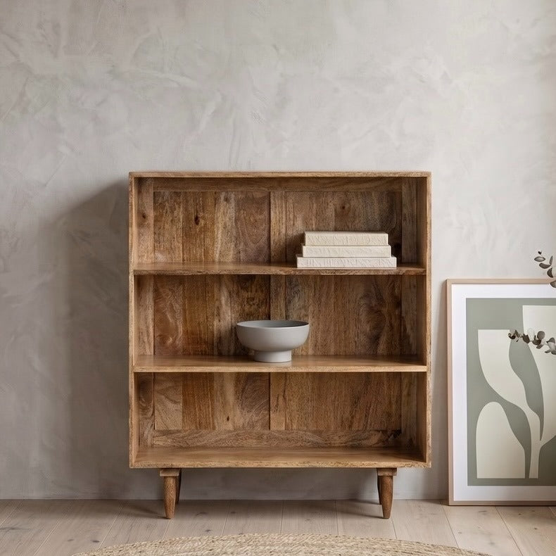 SOLID MANGO WOOD LOW BOOKCASE SM11