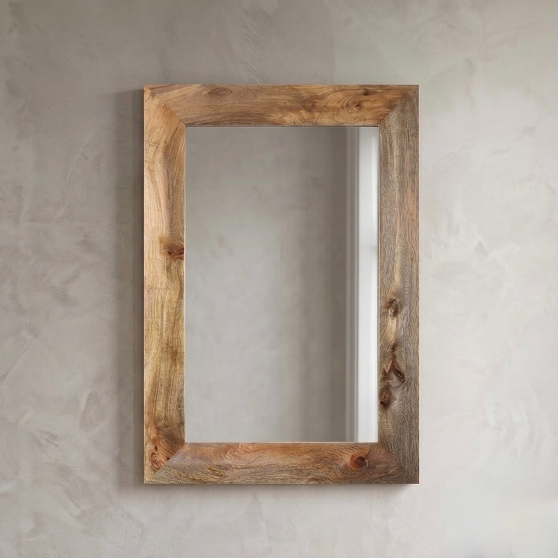 SOLID MANGO WOOD MIRROR