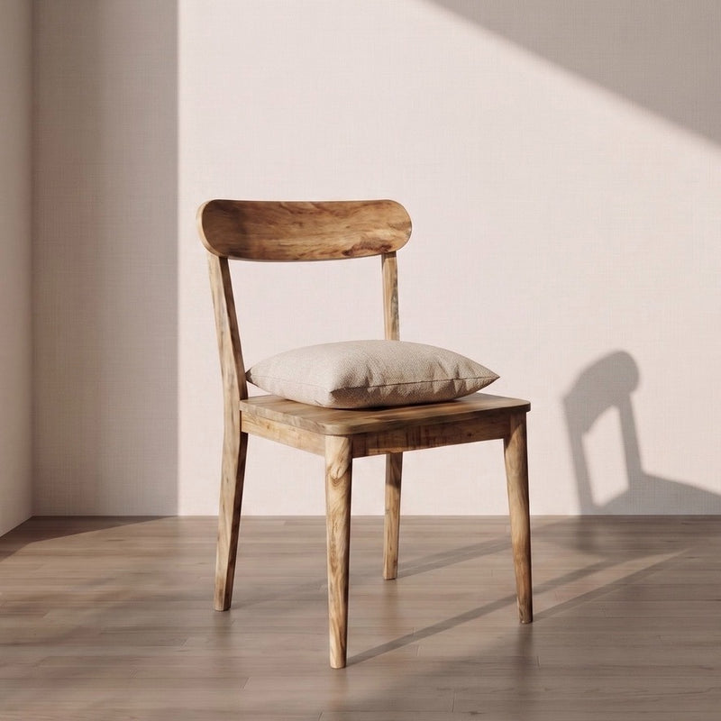 SOLID MANGO WOOD SCANDI DINING CHAIR