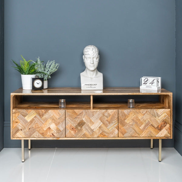 Block Light Mango 140cm Media Unit