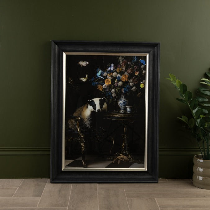 Curiosity Badger Framed Art 