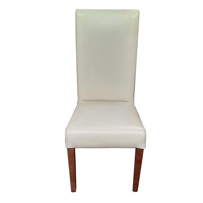 Cream Barcelona Leather Dining Chair (T10)