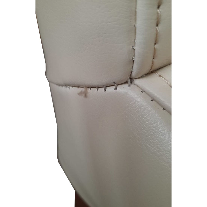 Ex-Display Cream Barcelona Leather Dining Chair (T10)