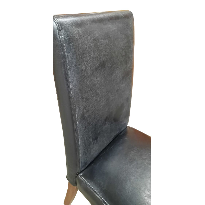 Black Barcelona Leather Dining Chair (T11)