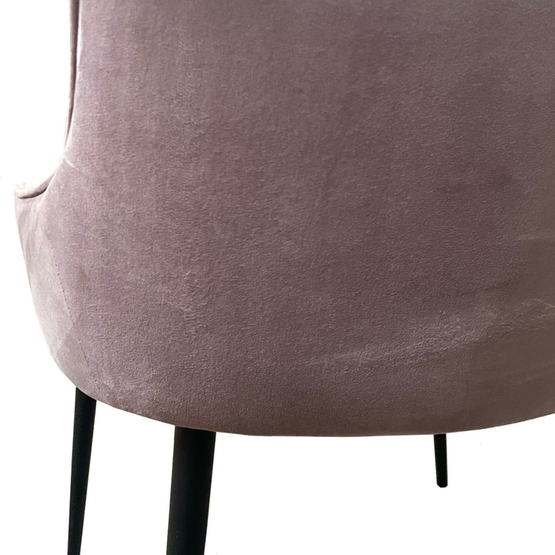 Soft Pink Henley Velvet Chair