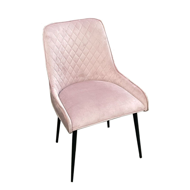 Soft Pink Henley Velvet Chair