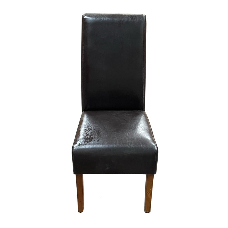 Brown Madrid Leather Dining Chair