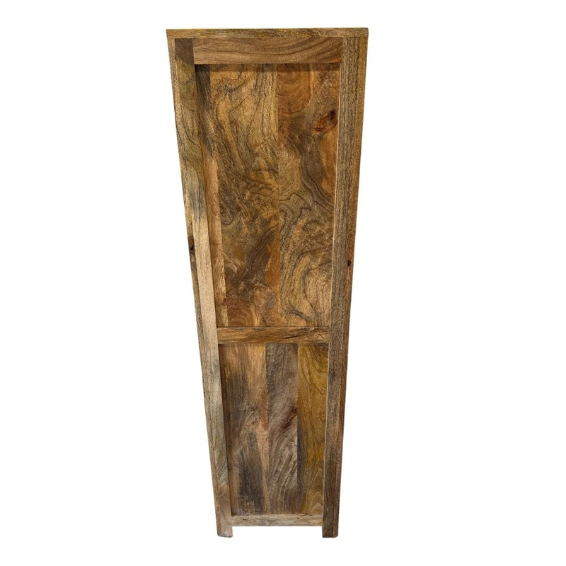Ex Display Light Dakota Mango Wood Slim Drawer 40cm Bookcase - One Available