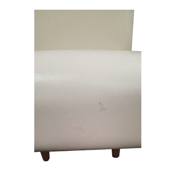 Cream Leather Rollback Dining Chair (T39)