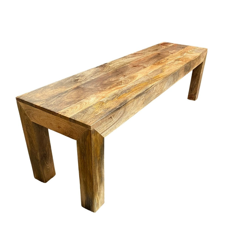 Ex Display Light Dakota Mango Wood 150cm Bench - One Available