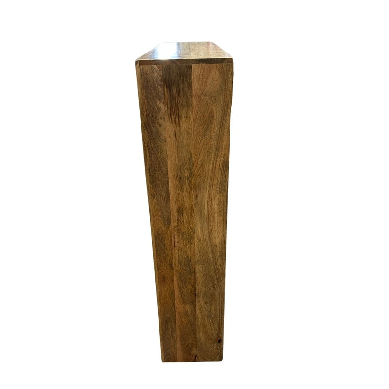 Ex Display Light Mango Wood Shoe Cabinet - One Available