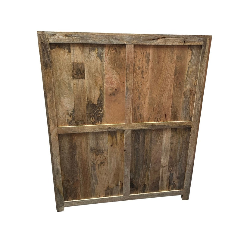 Ex Display Light Mango Wood Shoe Cabinet - One Available