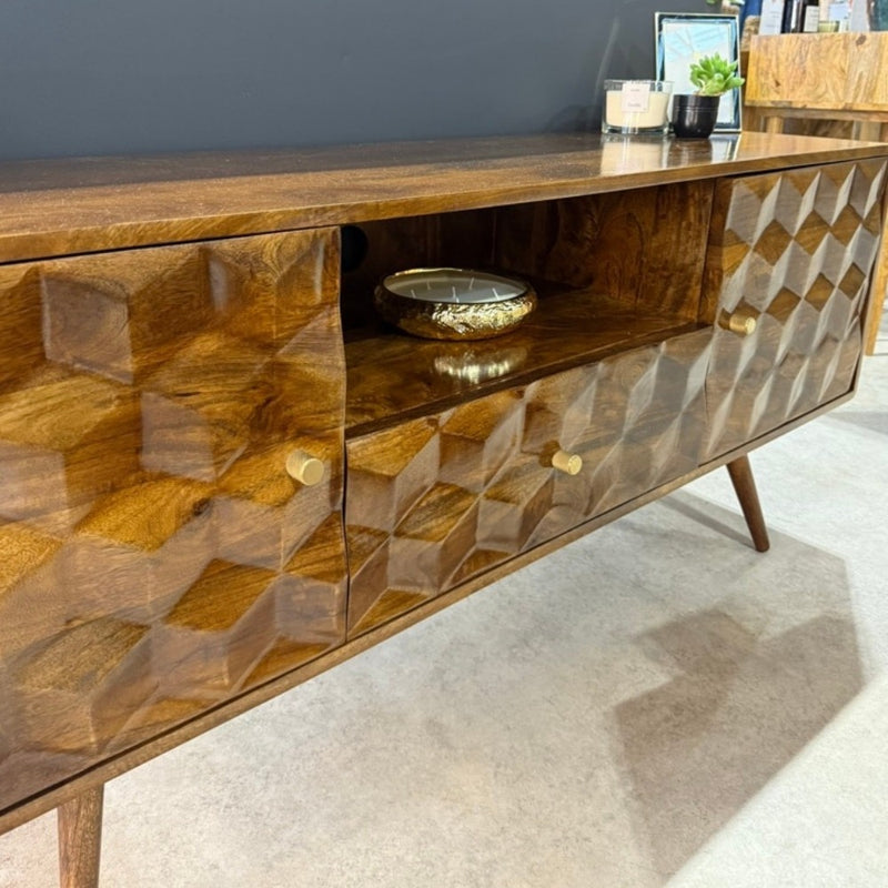 Ex Display Geo Mango 145cm Media Unit - One Available