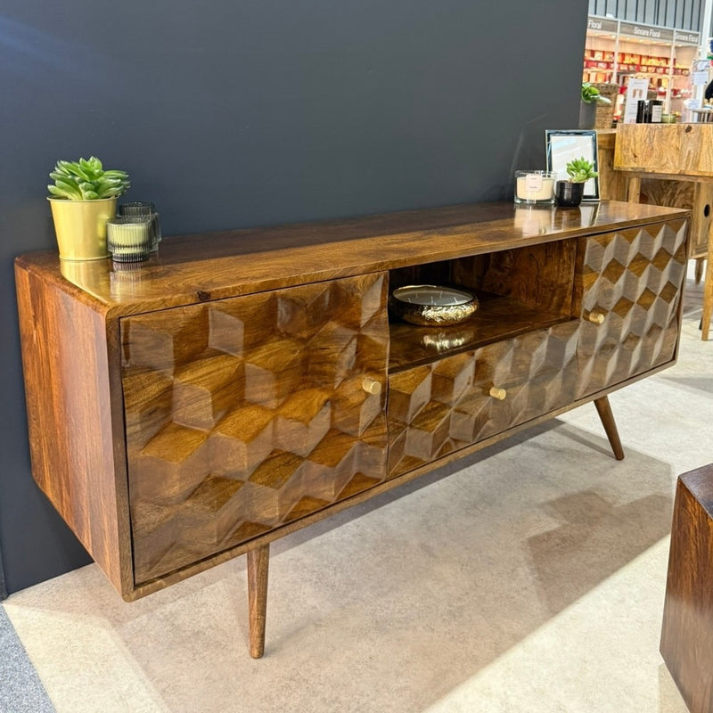 Ex Display Geo Mango 145cm Media Unit - One Available