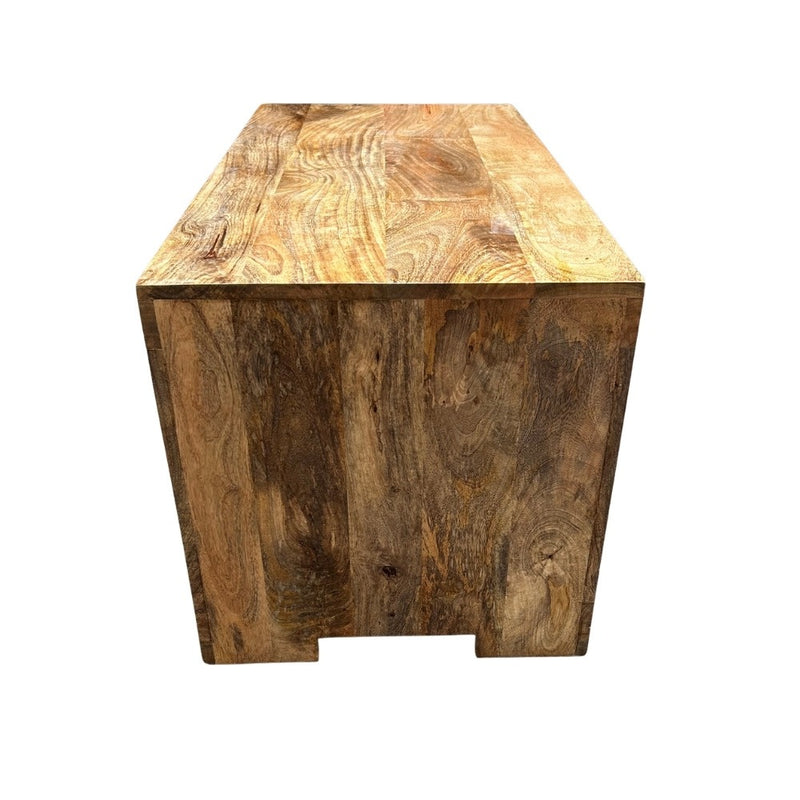 Ex Display Light Mango Wood 110cm 4 Drawer Coffee Table - One Avaliable