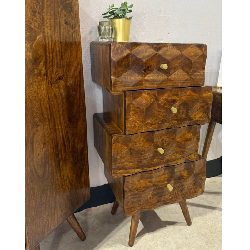 Ex Display Geo Mango 45cm Chest of Drawers - One Available