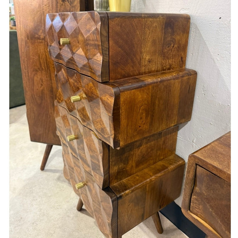 Ex Display Geo Mango 45cm Chest of Drawers - One Available