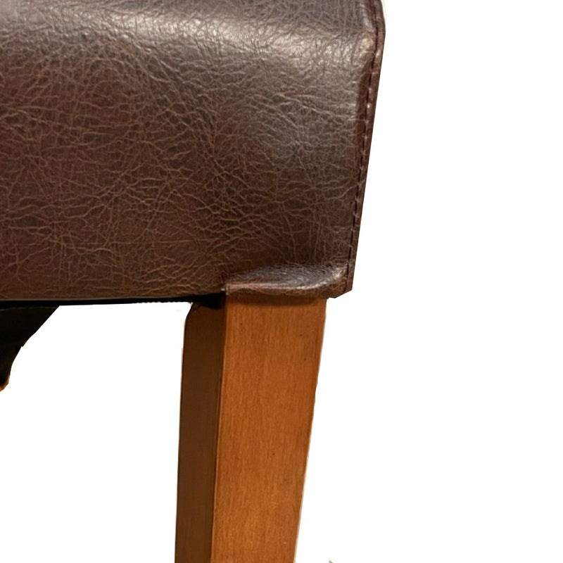 Antique Brown Rollback Leather Chair