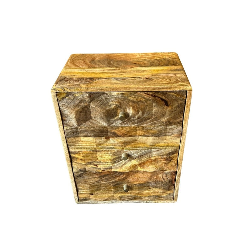 Ex Display Geo Light Mango 45cm 3 Drawer Chest - One Available