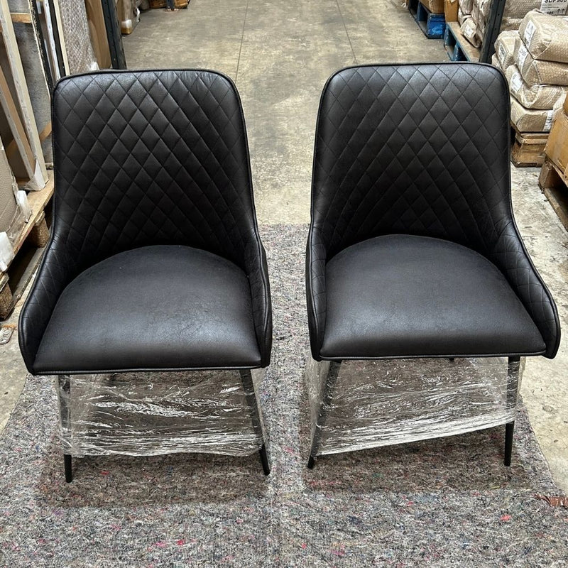 Ex Display Henley Faux Leather Dining Chair - Set of Two