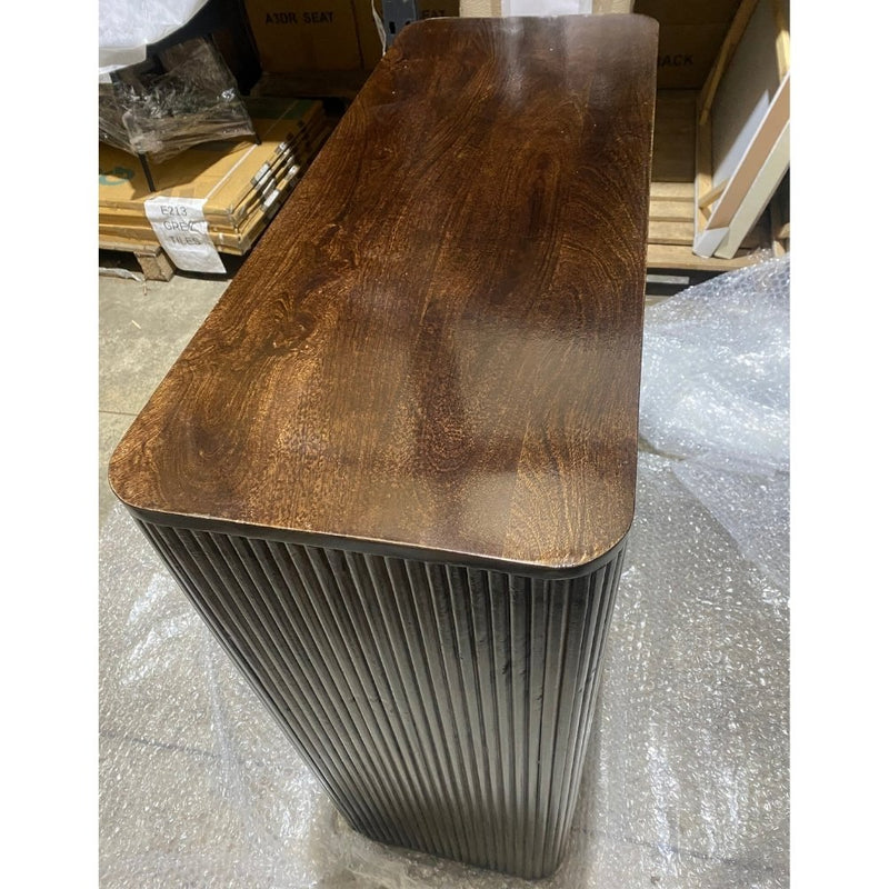 Flute Mango Wood Sideboard - One available