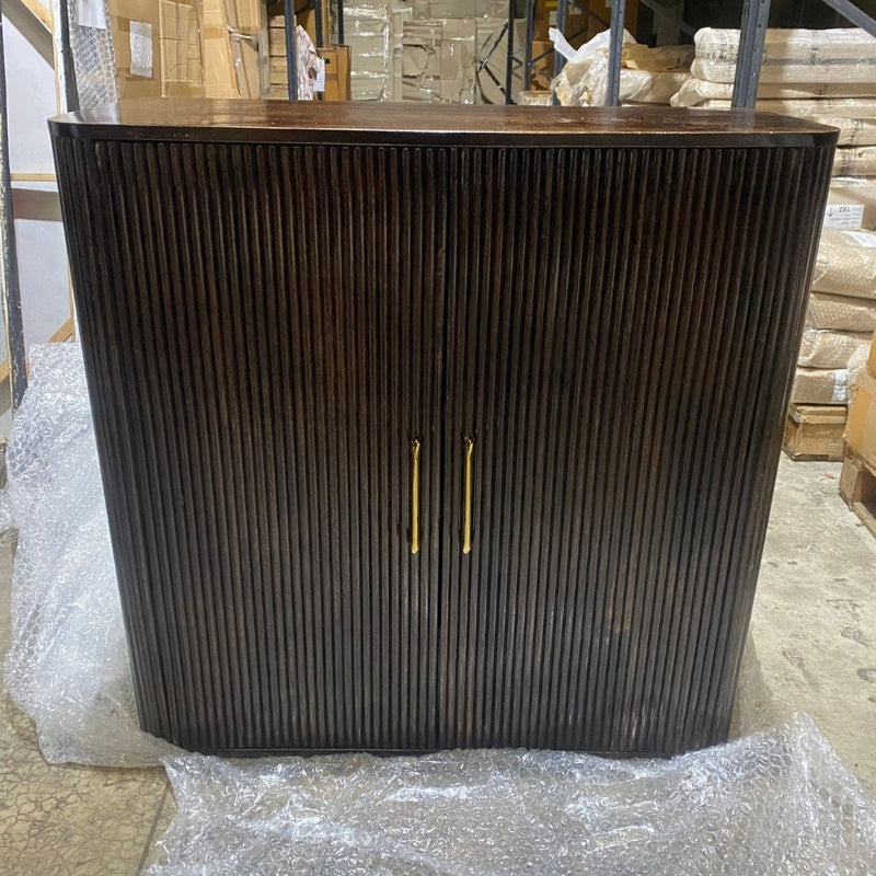 Flute Mango Wood Sideboard - One available