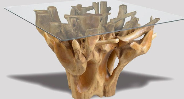 Teak Root 120cm Square Dining Table
