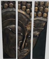 Carved Wooden Buddha Plaque