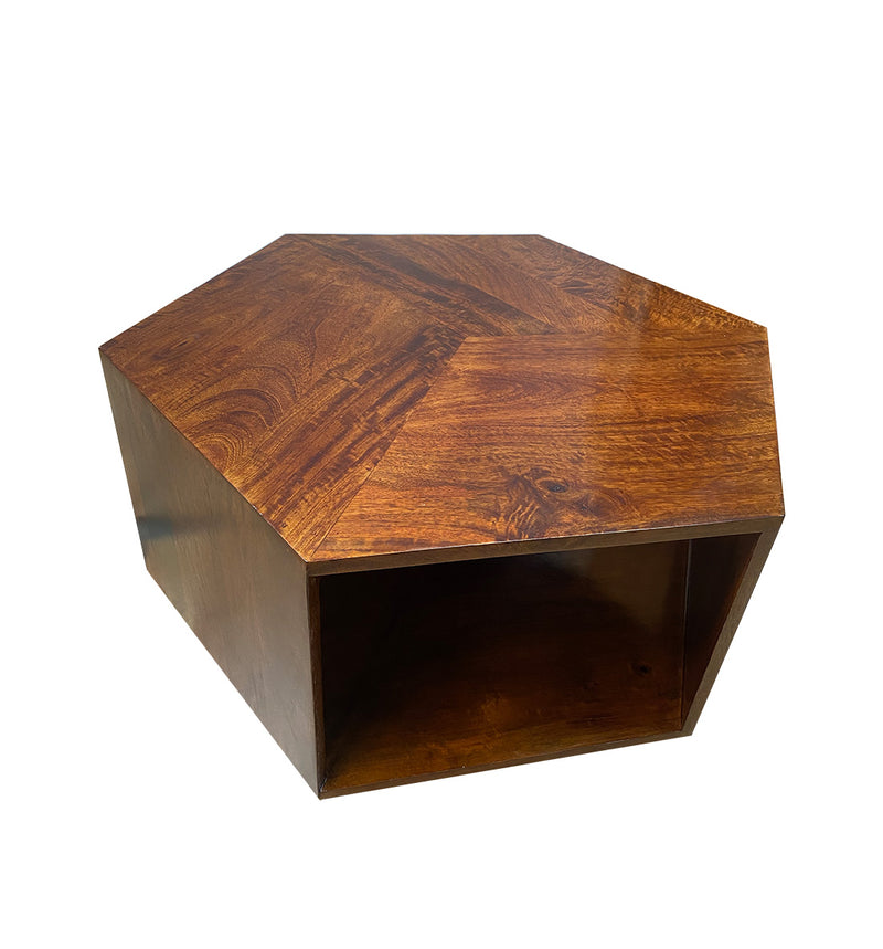 Geo Mango Hexagon Coffee Table - In Stock