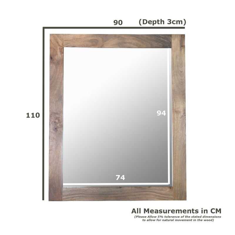 Light Vintage Mango 110cm Mirror - Last one Remaining