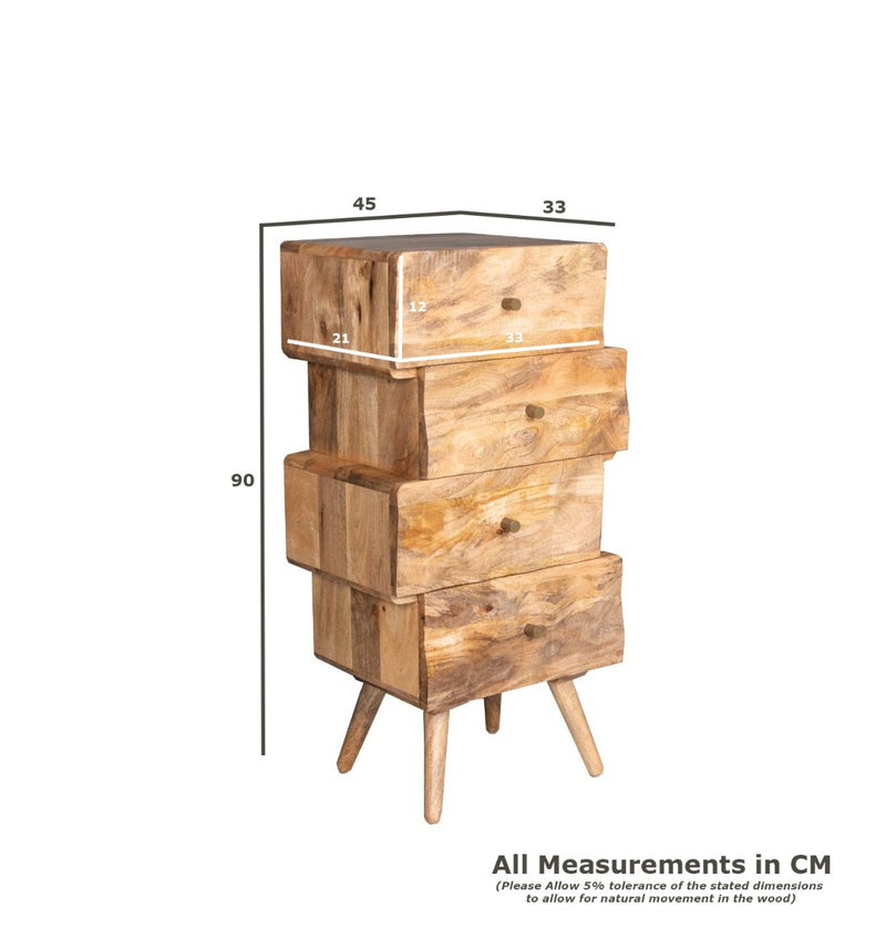 Geo Mango 45cm Chest of Drawers -  Last one remaining