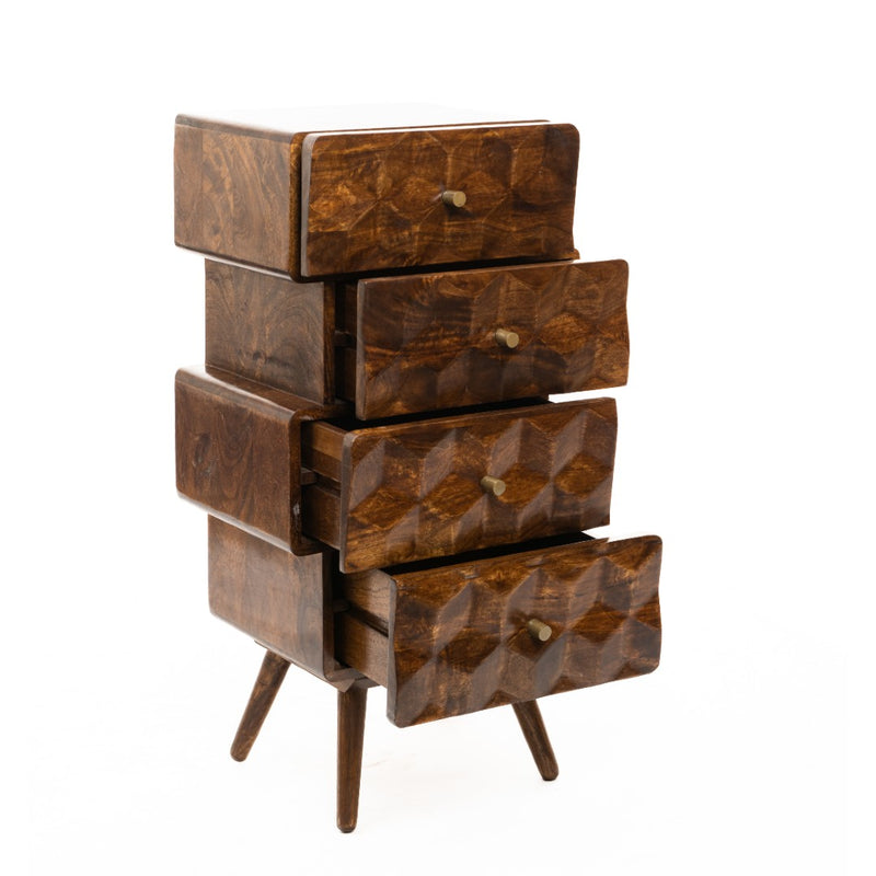 Geo Mango Chest of Drawers Large