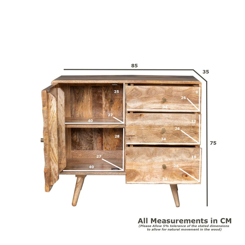 Geo Mango 85cm Sideboard -  In Stock