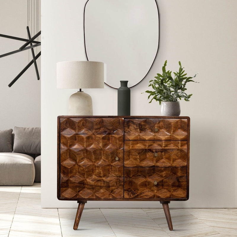 Geo Mango 85cm Sideboard -  In Stock