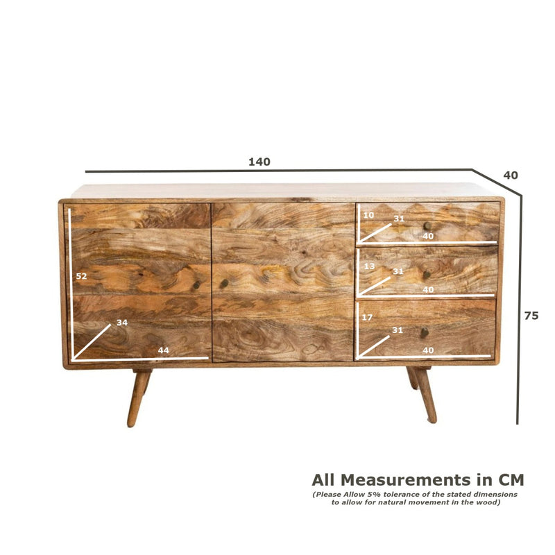 Geo Mango 140cm Sideboard - In Stock
